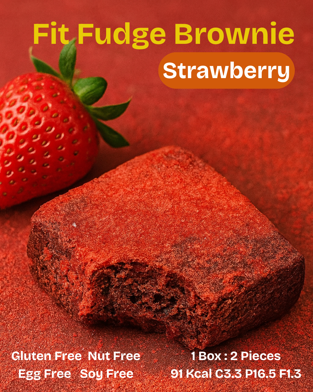【需冷藏】香濃朱古力低卡布朗尼 Fit Fudge Brownie【預計14-18/10到港;建議與乾貨分單購買】
