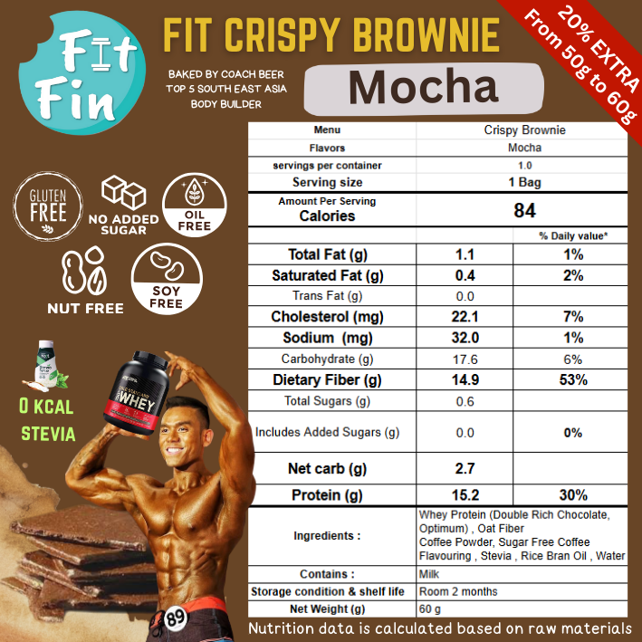 布朗尼厚脆片 Fit Crispy Brownie【預計14-18/10到港】