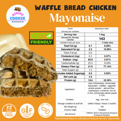 【需冷藏】雞肉鬆蛋白窩夫包 Chicken Floss Waffle Bread【28/9截單；預計截單後14-19工作天發貨；建議與乾貨分單購買】